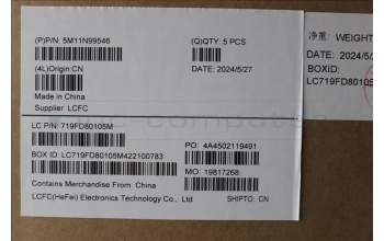 Lenovo 5M11N99546 C-Cover with keyboard, Arabic, Black, Backlight, WWAN, US