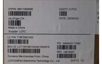 Lenovo 5M11N99566 MECH_ASM BL KB BK WW CZE/SLK SRX