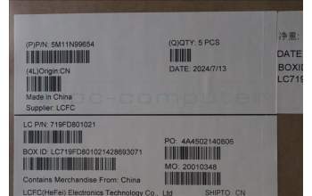 Lenovo 5M11N99654 MECH_ASM BL KB BK WW SWE/FIN SRX