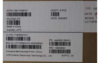 Lenovo 5M11N99747 MECH_ASM FRU KBD CCV BEL (LTN) UK BK