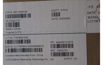 Lenovo 5M11N99795 MECH_ASM FRU KBD CCV SWS (LTN) UK BK