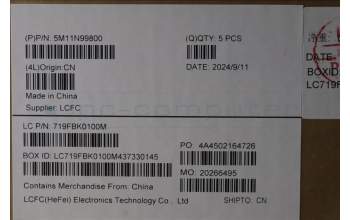 Lenovo 5M11N99800 MECH_ASM FRU KBD CCV UKE (CHY) UK BK