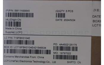 Lenovo 5M11N99845 C-Cover with keyboard, Arabic, Black, Backlight, US