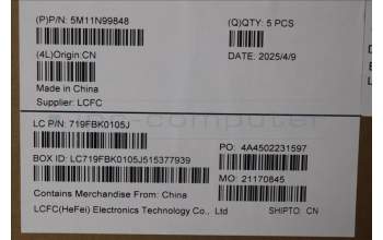 Lenovo 5M11N99848 MECH_ASM FRU KBD CCV BEL BL (CHY) UK BK