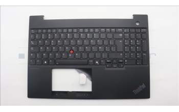 Lenovo 5M11N99850 C-Cover with keyboard, Belgian, Black, Backlight, UK
