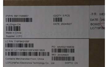 Lenovo 5M11N99857 MECH_ASM FRU KBD CCV FRA BL (CHY) UK BK