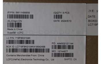 Lenovo 5M11N99858 MECH_ASM FRU KBD CCV FRA BL (LTN) UK BK