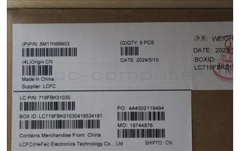 Lenovo 5M11N99903 MECH_ASM FRU KBD CCV UKE BL(LTN) UK BK