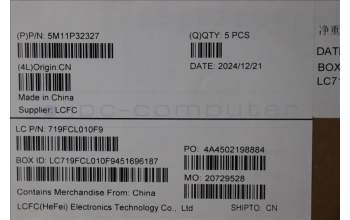 Lenovo 5M11P32327 MECH_ASM FRU DEN BL (CHY) UK BK