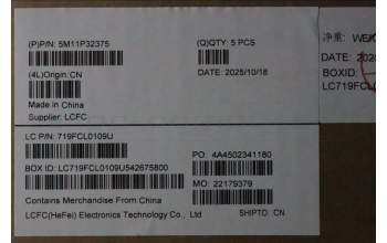 Lenovo 5M11P32375 MECH_ASM FRU HBW BL (CHY) US BK