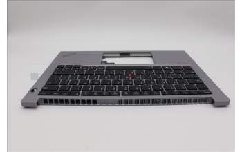 Lenovo 5M11P32621 C-Cover with keyboard, French, Arctic Grey, Backlight, US