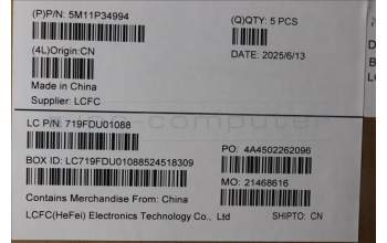 Lenovo 5M11P34994 MECH_ASM GRP_KBD_BZL_UKR_WL_LG_CHY