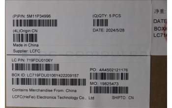 Lenovo 5M11P34996 MECH_ASM GRP_KBD_BZL_ARA_WL_LG_LTN