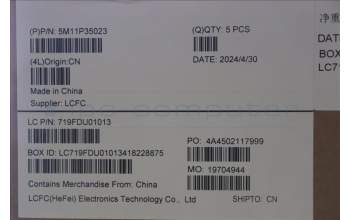 Lenovo 5M11P35023 C-Cover with keyboard, Spanish, Luna Grey, Fingerprint, WLAN, UK