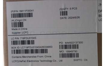 Lenovo 5M11P35041 MECH_ASM GRP_KBD_BZL_EST_WW_LG_CHY