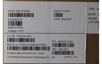 Lenovo 5M11P35046 C-Cover with keyboard, Greek, Luna Grey, Fingerprint, WWAN, US