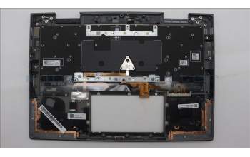 Lenovo 5M11P35047 C-Cover with keyboard, Hebrew, Luna Grey, Fingerprint, WWAN, US