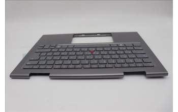 Lenovo 5M11P35073 C-Cover with keyboard, Bulgarian, Luna Grey, Fingerprint, WWAN, UK