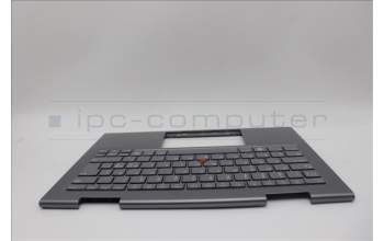 Lenovo 5M11P35093 C-Cover with keyboard,Nordic,Luna Grey,Fingerprint,WWAN