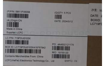 Lenovo 5M11P35098 MECH_ASM GRP_KBD_BZL_SWE/FIN_WW_LG_LTN