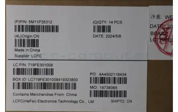 Lenovo 5M11P35312 MECH_ASM 14.0WUXGA,AG MT LP,FHD,Lbo+CSOT