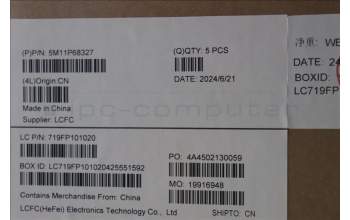 Lenovo 5M11P68327 MECH_ASM BL KB NP BK HBW LTN