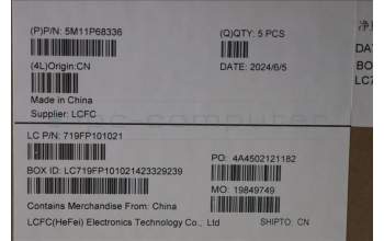 Lenovo 5M11P68336 MECH_ASM BL KB NP BK ITA LTN