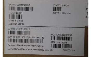 Lenovo 5M11P68362 MECH_ASM BL KB NP BK SPA CHY