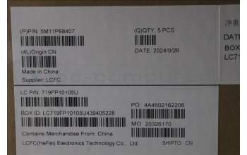 Lenovo 5M11P68407 MECH_ASM BL KB NP BK WW ARA LTN