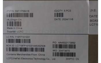 Lenovo 5M11P68416 MECH_ASM BL KB NP BK WW BUL LTN