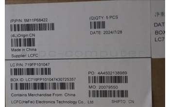 Lenovo 5M11P68422 MECH_ASM BL KB NP BK WW CZE/SLK LTN