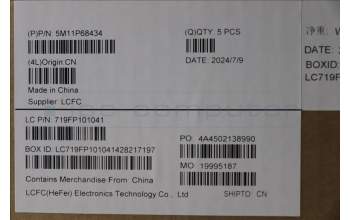 Lenovo 5M11P68434 MECH_ASM BL KB NP BK WW EURO ENG LTN
