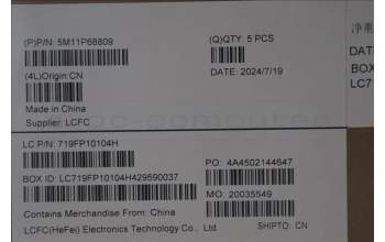 Lenovo 5M11P68809 MECH_ASM BL KB NP BK WW POR LTN