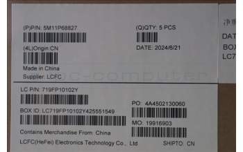Lenovo 5M11P68827 MECH_ASM BL KB NP BK WW SPA LTN