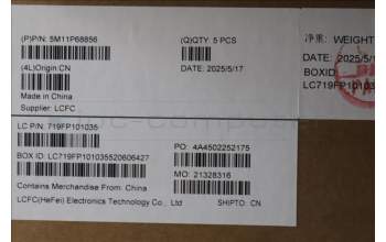 Lenovo 5M11P68856 MECH_ASM BL KB NP BK WW TUR LTN