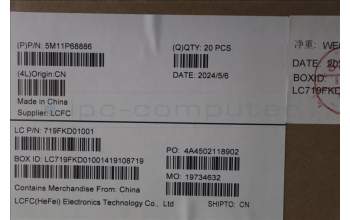 Lenovo 5M11P68886 MECH_ASM X13YG5 FPR with Bracket Grey