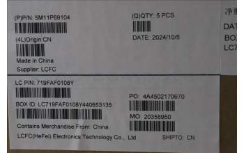 Lenovo 5M11P69104 MECH_ASM BL KB GY WW ITA LTN