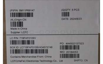 Lenovo 5M11P69147 MECH_ASM BL KB GY WW SWE/FIN LTN
