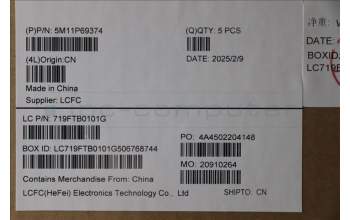 Lenovo 5M11P69374 MECH_ASM KBD Ccvr ARA BK BL SRX US BK