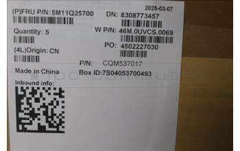 Lenovo 5M11Q25700 MECH_ASM GRP_KBD_BZL_ILD_WW_BK_CHY