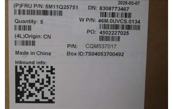 Lenovo 5M11Q25751 MECH_ASM GRP_KBD_BZL_UKE_WW_BK_LTN