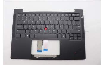Lenovo 5M11Q53766 C-Cover with keyboard, US English Euro, Black, Backlight, US