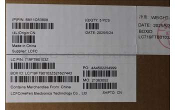 Lenovo 5M11Q53808 MECH_ASM KBD Ccvr HBW BK BL SRX US BK