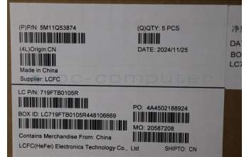 Lenovo 5M11Q53874 MECH_ASM KBD Ccvr NORDIC BK BL SRX UK BK