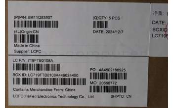 Lenovo 5M11Q53907 MECH_ASM KBD Ccvr SPA BK BL SRX UK BK