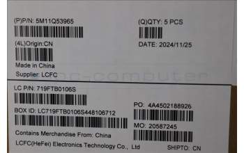 Lenovo 5M11Q53965 MECH_ASM KBD Ccvr UKE BK BL SRX UK BK