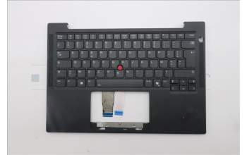 Lenovo 5M11Q54559 C-Cover with keyboard, French, Black, Backlight, US