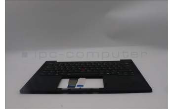 Lenovo 5M11Q54559 C-Cover with keyboard, French, Black, Backlight, US