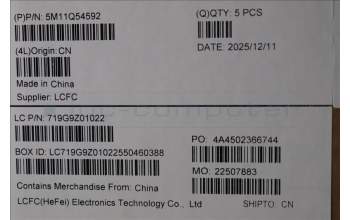 Lenovo 5M11Q54592 MECH_ASM BL KB BK HBW SRX