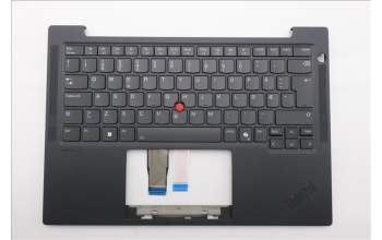 Lenovo 5M11Q54650 C-Cover with keyboard, Norwegian, Black, Backlight, UK